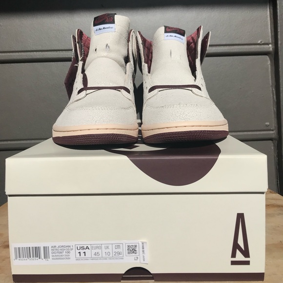 Retro Air Jordan 1 High Og x A Ma Maniére “Airness”(Sail/Snakeskin) - Picture 4 of 9